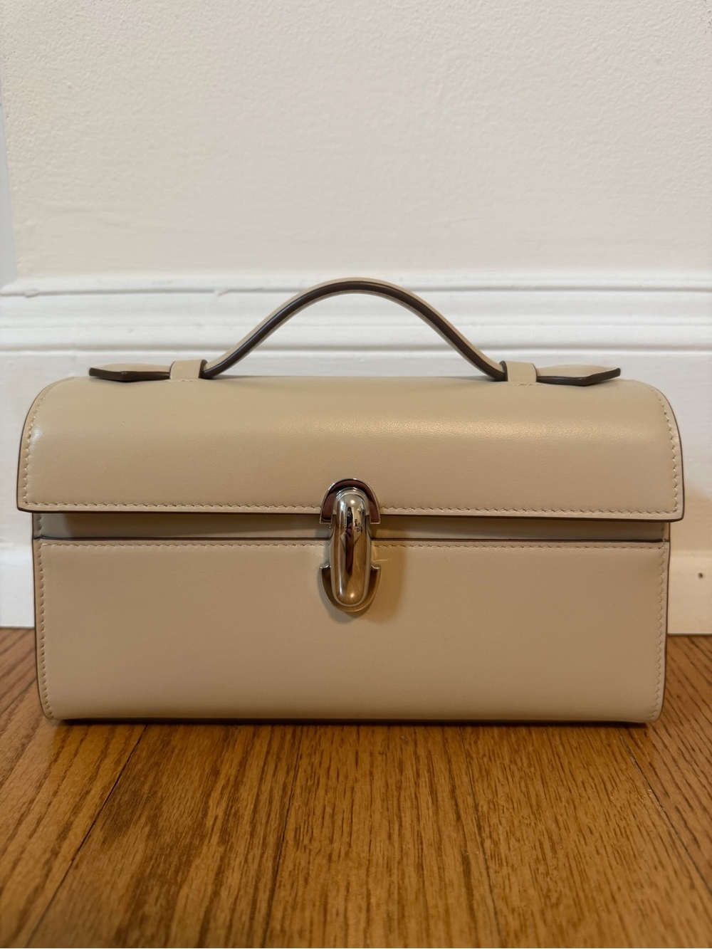 Savette Symmetry Pochette in Bone Leather